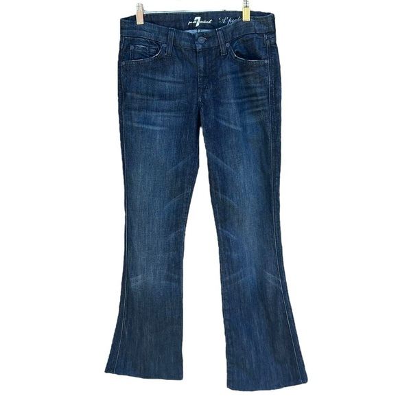 7 for all Mankind A Pocket Dark Wash Jeans Dark Wash Size 27 GUC READ - Picture 2 of 11